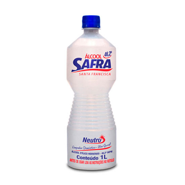 Álcool Líquido 46º - Safra - 1 Litro