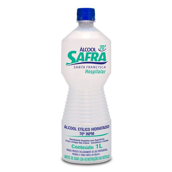 Álcool Líquido 70º - Safra - 1 Litro
