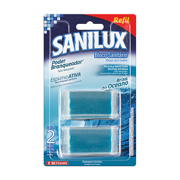 Bloco Sanitário Refil Oceano - Sanilux - 2 und